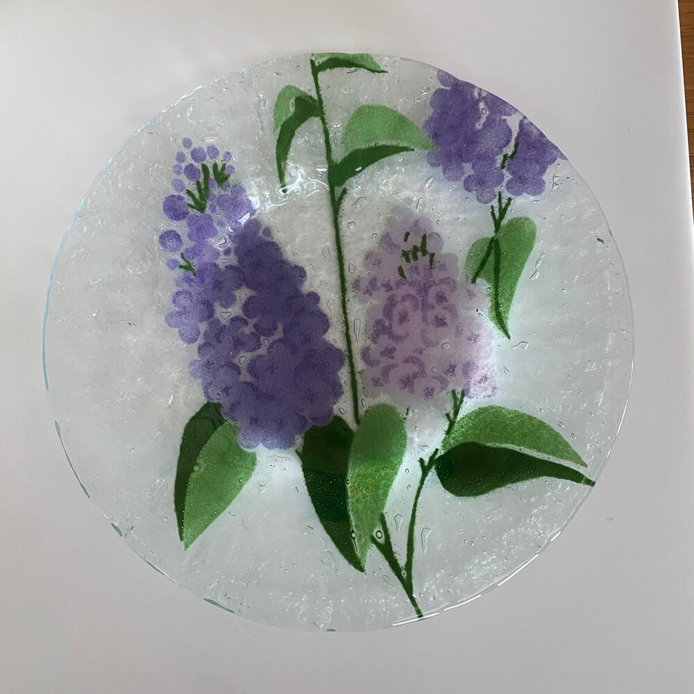 Sydenstricker‎ Fused Glass Signed Art Plate 8-1/2” Diameter FLAWLESS